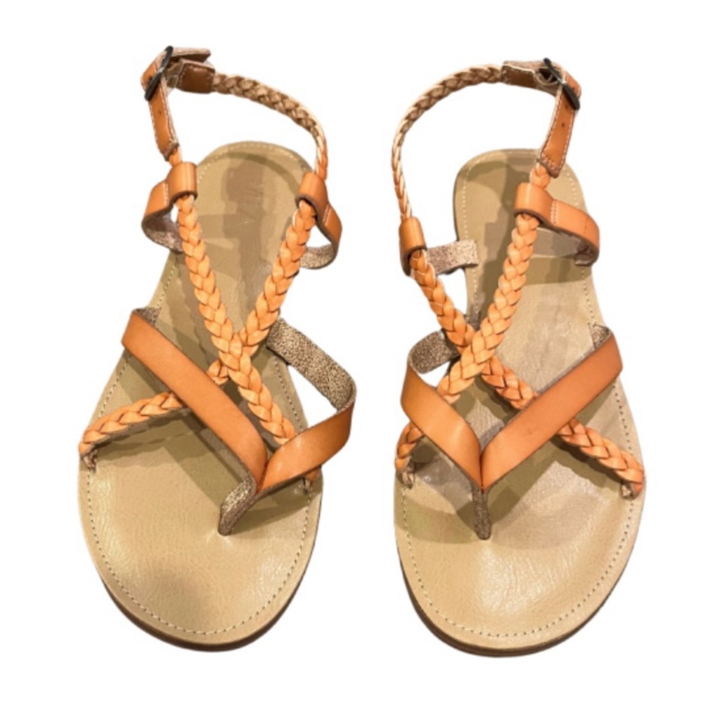 MIA Women's Braided Tan Sandals - Picture 2 of 4